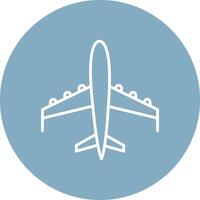 Plane Line Multi Circle Icon vector