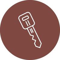 Car Key Line Multi Circle Icon vector
