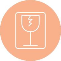 Fragile Line Multi Circle Icon vector