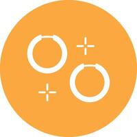 Hoop Earrings Glyph Multi Circle Icon vector