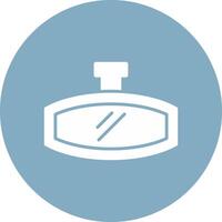 Rearview Mirror Glyph Multi Circle Icon vector