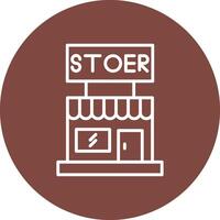 Store Line Multi Circle Icon vector