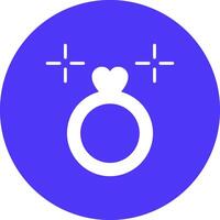 Wedding Ring Glyph Multi Circle Icon vector