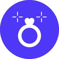 Wedding Ring Glyph Multi Circle Icon vector