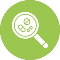 Search For Drugs Glyph Multi Circle Icon vector