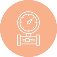 Pressure Gauge Line Multi Circle Icon vector