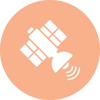Satellite Glyph Multi Circle Icon vector