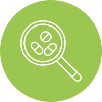 Search For Drugs Line Multi Circle Icon vector