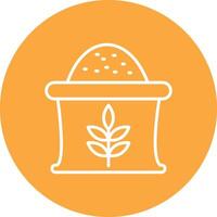 Wheat Sack Line Multi Circle Icon vector