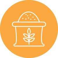 Wheat Sack Line Multi Circle Icon vector