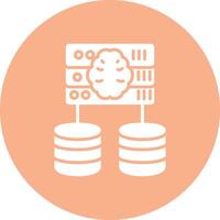 Servers Glyph Multi Circle Icon vector