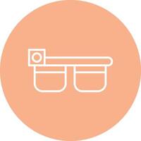 Smart Glasses Line Multi Circle Icon vector