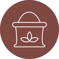 Grain Bag Line Multi Circle Icon vector