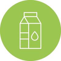 Milk Carton Line Multi Circle Icon vector