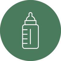 Baby Bottle Line Multi Circle Icon vector