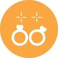 Wedding Rings Glyph Multi Circle Icon vector