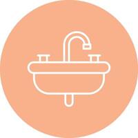 Sink Line Multi Circle Icon vector