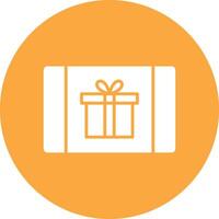 Gift Card Glyph Multi Circle Icon vector