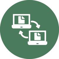 Data Sharing Glyph Multi Circle Icon vector