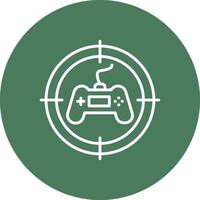Shooting Game Line Multi Circle Icon vector