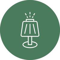 Table Lamp Line Multi Circle Icon vector