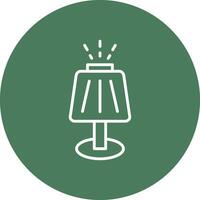 Table Lamp Line Multi Circle Icon vector