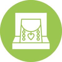 Necklace Glyph Multi Circle Icon vector