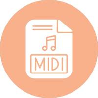 midi glifo multi circulo icono vector