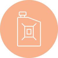 Petrol Can Line Multi Circle Icon vector