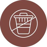 Zero Waste Line Multi Circle Icon vector