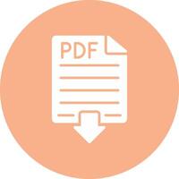 Pdf Glyph Multi Circle Icon vector