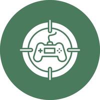 Shooting Game Glyph Multi Circle Icon vector