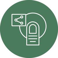 Share Line Multi Circle Icon vector