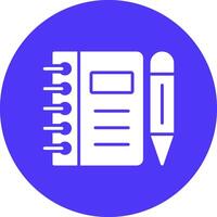 Notebook Glyph Multi Circle Icon vector