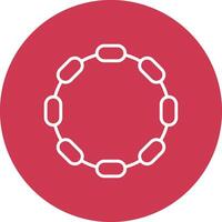 Chain Line Multi Circle Icon vector