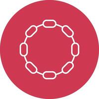 Chain Line Multi Circle Icon vector