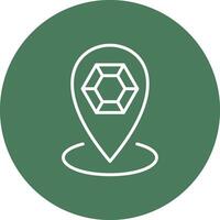 Location Line Multi Circle Icon vector