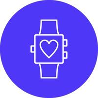 reloj inteligente línea multi circulo icono vector