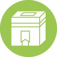 Kaaba Glyph Multi Circle Icon vector