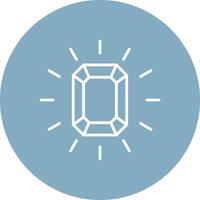 Gem Line Multi Circle Icon vector