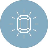 Gem Line Multi Circle Icon vector