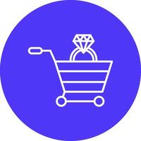 Shopping Cart Line Multi Circle Icon vector