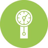 Wall Clock Glyph Multi Circle Icon vector