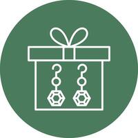 Gift box Line Multi Circle Icon vector