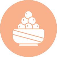 Laddu Glyph Multi Circle Icon vector
