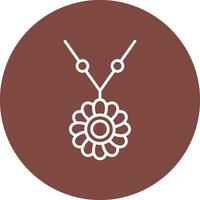 Necklace Line Multi Circle Icon vector