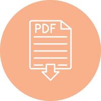 Pdf Line Multi Circle Icon vector