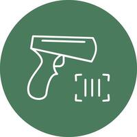 Barcode Scanner Line Multi Circle Icon vector