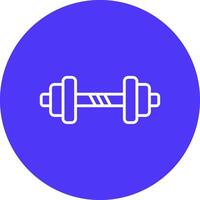 Barbell Line Multi Circle Icon vector