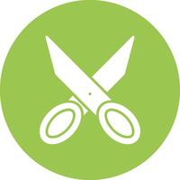 Scissors Glyph Multi Circle Icon vector